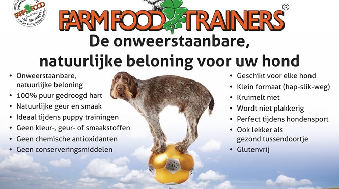 Farm Food Trainers van 100% puur runderhart voor de hond