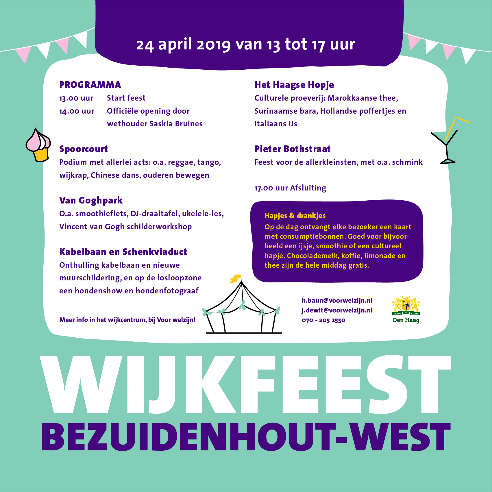 UITNODIGING VOOR WIJKFEEST BEZUIDENHOUT-WEST!